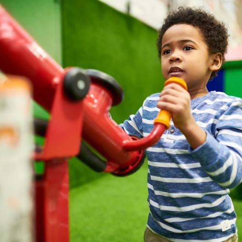 African-American Boy on Playground